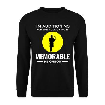 Dudelsackspieler Instrument Schottisch Schottland Musik - Unisex Pullover - Schwarz - Vorne - Alina (178cm) & Michal (187cm)