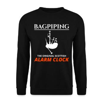 Dudelsackspieler Instrument Schottisch Schottland Musik - Unisex Pullover - Schwarz - Vorne - Alina (178cm) & Michal (187cm)