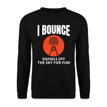 Opérateur radio amateur Fréquence des ondes radio - Sweat-shirt Unisexe - noir - Devant - Alina (178cm) & Michal (187cm)