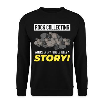 Rock Hound Collecting Collector Geology Geologist - Unisex Sweatshirt - black - Front - Alina (178cm) & Michal (187cm)