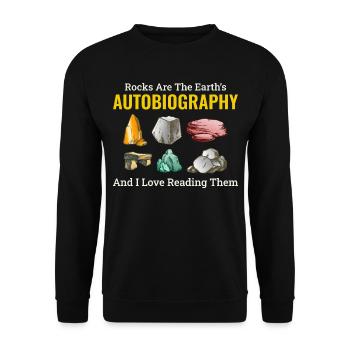 Rock Hound Collecting Collector Geology Geologist - Unisex Sweatshirt - black - Front - Alina (178cm) & Michal (187cm)