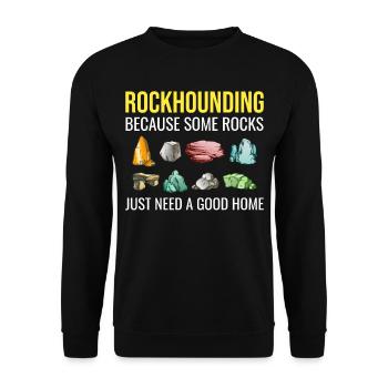 Rock Hound Collecting Collector Geology Geologist - Unisex Sweatshirt - black - Front - Alina (178cm) & Michal (187cm)