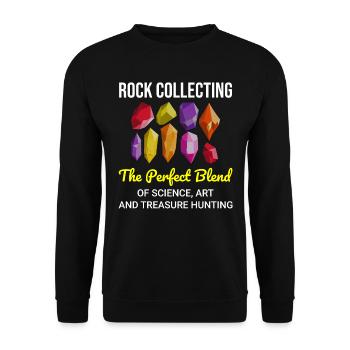 Rock Hound Collecting Collector Geology Geologist - Unisex Sweatshirt - black - Front - Alina (178cm) & Michal (187cm)