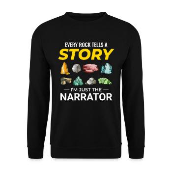 Rock Hound Collecting Collector Geology Geologist - Unisex Sweatshirt - black - Front - Alina (178cm) & Michal (187cm)