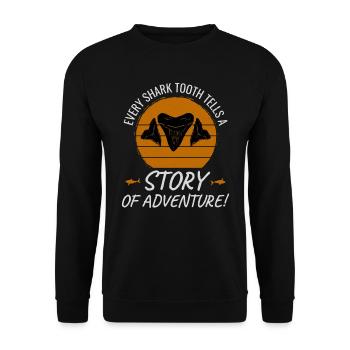 Collectionneur de dents de requin Chasse aux fossiles Paléontologie - Sweat-shirt Unisexe - noir - Devant - Alina (178cm) & Michal (187cm)