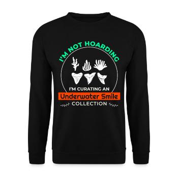Shark Teeth Collector Fossil Hunting Paleontology - Unisex Sweatshirt - black - Front - Alina (178cm) & Michal (187cm)