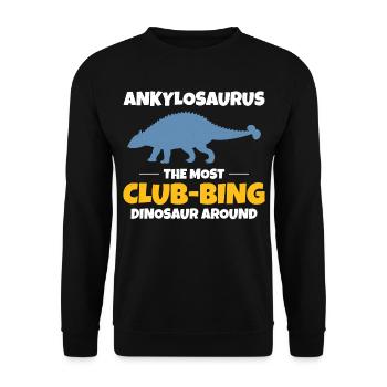Ankylosaurus Dinosaurier Dino Fossil Hunting Club - Unisex Pullover - Schwarz - Vorne - Alina (178cm) & Michal (187cm)