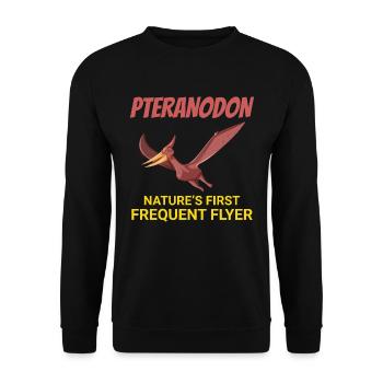 Pteranodon Dinosaur Dino Paleontologist Fossil - Unisex Sweatshirt - black - Front - Alina (178cm) & Michal (187cm)