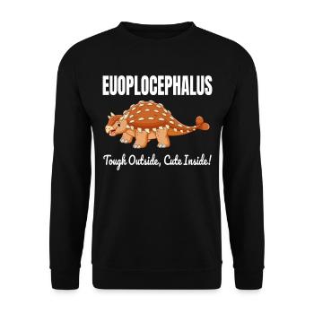 Euoplocephalus Dinosaurier Dino Paläontologe Fossil - Unisex Pullover - Schwarz - Vorne - Alina (178cm) & Michal (187cm)