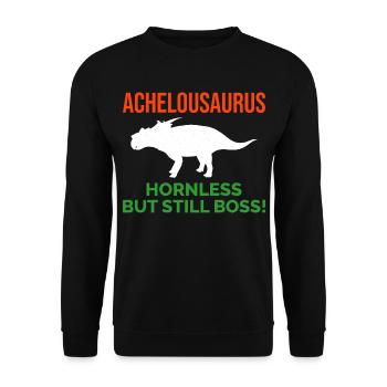 Achelousaurus Dinosaur Dino Paleontologist Fossil - Unisex Sweatshirt - black - Front - Alina (178cm) & Michal (187cm)