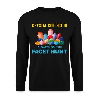 Crystal Collecting Rock Hunting Mineral Collector - Unisex Sweatshirt - black - Front - Alina (178cm) & Michal (187cm)