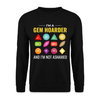 Crystal Collecting Rock Hunting Mineral Collector - Unisex Sweatshirt - black - Front - Alina (178cm) & Michal (187cm)