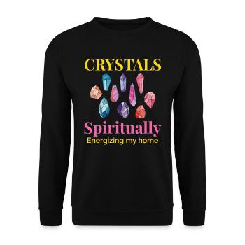 Crystal Collecting Rock Hunting Mineral Collector - Unisex Sweatshirt - black - Front - Alina (178cm) & Michal (187cm)