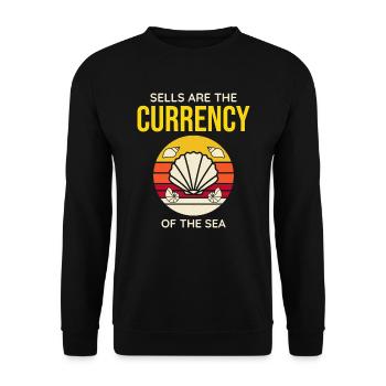 Seashells Collector Beachcomber Sea Shell Ocean - Unisex Sweatshirt - black - Front - Alina (178cm) & Michal (187cm)