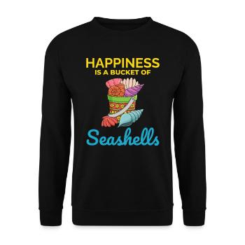 Seashells Collector Beachcomber Sea Shell Ocean - Unisex Sweatshirt - black - Front - Alina (178cm) & Michal (187cm)