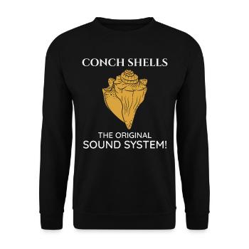 Muschel Muschel Sammler Beachcomber Muschel - Unisex Pullover - Schwarz - Vorne - Alina (178cm) & Michal (187cm)