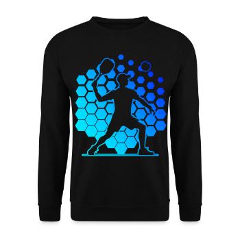 Pickleball Hommes Pickleball Pickleball Jeux de racquetball - Sweat-shirt Unisexe - noir - Devant - Alina (178cm) & Michal (187cm)