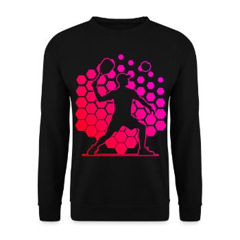 Pickleball féminin Racquetball Jouer au pickleball Game - Sweat-shirt Unisexe - noir - Devant - Alina (178cm) & Michal (187cm)