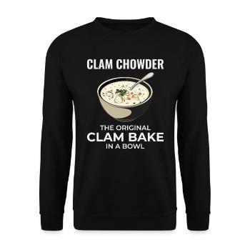Muschelsuppe Schalentiere urkomische Meeresfrüchtesuppe - Unisex Pullover - Schwarz - Vorne - Alina (178cm) & Michal (187cm)