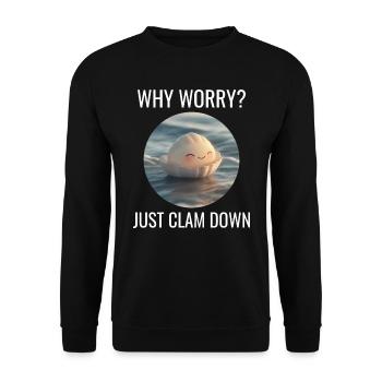 Clam Shell Seashells Collector Beachcomber Beach - Unisex Sweatshirt - black - Front - Alina (178cm) & Michal (187cm)