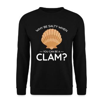 Clam Shell Seashells Collector Beachcomber Beach - Unisex Sweatshirt - black - Front - Alina (178cm) & Michal (187cm)