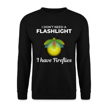 Glühwürmchen Glühwürmchen Blitzkäfer Insektensammler - Unisex Pullover - Schwarz - Vorne - Alina (178cm) & Michal (187cm)