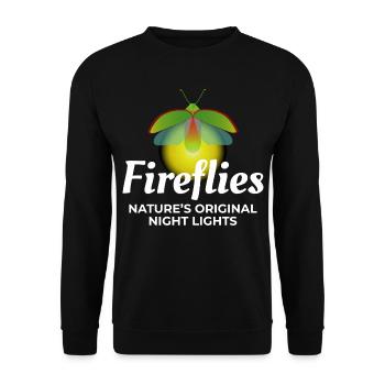 Fireflies Firefly Lightning Bug Insect Collector - Unisex Sweatshirt - black - Front - Alina (178cm) & Michal (187cm)