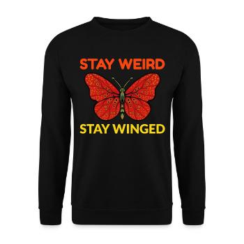 papillons papillons collectionneur d’insectes Entomologie - Sweat-shirt Unisexe - noir - Devant - Alina (178cm) & Michal (187cm)