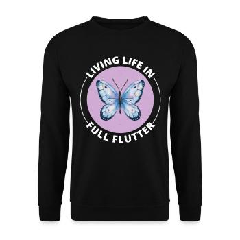 papillons papillons collectionneur d’insectes Entomologie - Sweat-shirt Unisexe - noir - Devant - Alina (178cm) & Michal (187cm)