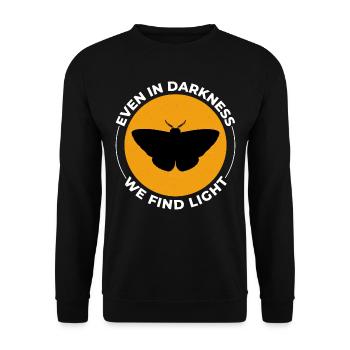 Motte nachtaktives Tier Insektensammler Entomologie - Unisex Pullover - Schwarz - Vorne - Alina (178cm) & Michal (187cm)