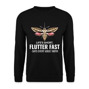 Papillon de nuit Animal Insect Collectionneur Entomologie - Sweat-shirt Unisexe - noir - Devant - Alina (178cm) & Michal (187cm)