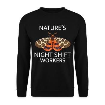 Motte nachtaktives Tier Insektensammler Entomologie - Unisex Pullover - Schwarz - Vorne - Alina (178cm) & Michal (187cm)