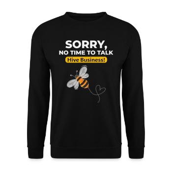 Honigbiene Imker Imkerei Insektensammler - Unisex Pullover - Schwarz - Vorne - Alina (178cm) & Michal (187cm)