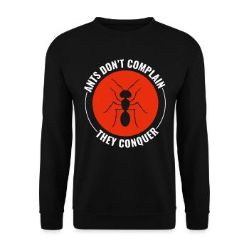 Ameisenhalter Ameisenliebhaber Entomologe Insektensammler - Unisex Pullover - Schwarz - Vorne - Alina (178cm) & Michal (187cm)