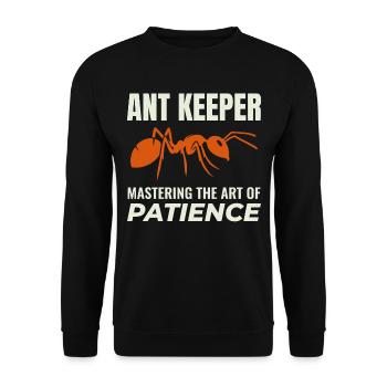 Ameisenhalter Ameisenliebhaber Entomologe Insektensammler - Unisex Pullover - Schwarz - Vorne - Alina (178cm) & Michal (187cm)