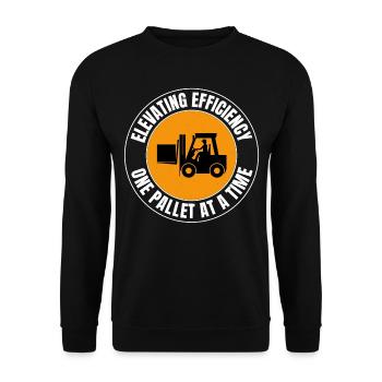 Conducteur de chariot élévateur Conducteur d’équipement lourd Drôle - Sweat-shirt Unisexe - noir - Devant - Alina (178cm) & Michal (187cm)