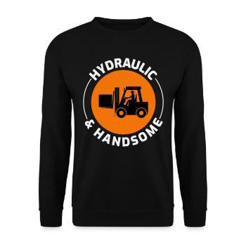 Conducteur de chariot élévateur Conducteur d’équipement lourd Humour - Sweat-shirt Unisexe - noir - Devant - Alina (178cm) & Michal (187cm)