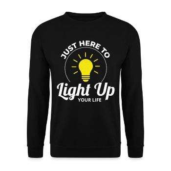 Electrician Humor Electrical Technician Engineer - Unisex Sweatshirt - black - Front - Alina (178cm) & Michal (187cm)
