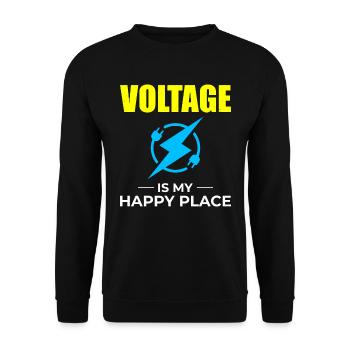 Electrician Humor Electrical Technician Engineer - Unisex Sweatshirt - black - Front - Alina (178cm) & Michal (187cm)