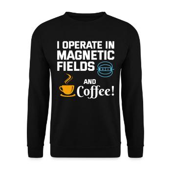 Electrician Humor Electrical Technician Coffee - Unisex Sweatshirt - black - Front - Alina (178cm) & Michal (187cm)