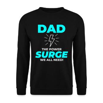 Elektriker-Vater: Der Stromstoß, den wir brauchen - Unisex Pullover - Schwarz - Vorne - Alina (178cm) & Michal (187cm)