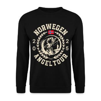 Norway Fishing Fishing Tour 2025 - Unisex Sweatshirt - black - Front - Alina (178cm) & Michal (187cm)