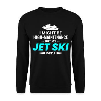Amateur de jet ski Amateur de sports nautiques Océan - Sweat-shirt Unisexe - noir - Devant - Alina (178cm) & Michal (187cm)