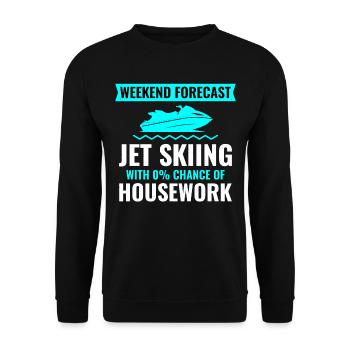 Jet Skiing Weekend Getaway - Unisex Sweatshirt - black - Front - Alina (178cm) & Michal (187cm)
