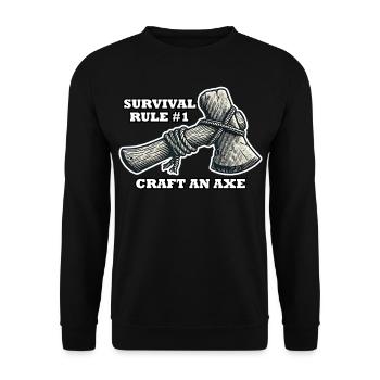 Survival Rule #1 - Unisex Sweatshirt - black - Front - Alina (178cm) & Michal (187cm)