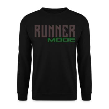 Runner - Unisex Sweatshirt - black - Front - Alina (178cm) & Michal (187cm)