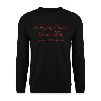 so bin ich jetzt - Unisex Pullover - Schwarz - Vorne - Alina (178cm) & Michal (187cm)