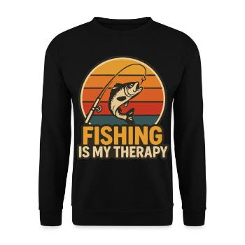 La pêche est ma thérapie - Sweat-shirt Unisexe - noir - Devant - Alina (178cm) & Michal (187cm)