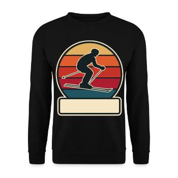 Skiing can be personalized - Unisex Sweatshirt - black - Front - Alina (178cm) & Michal (187cm)