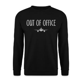 Hors du bureau avion vacances dictons dire - Sweat-shirt Unisexe - noir - Devant - Alina (178cm) & Michal (187cm)